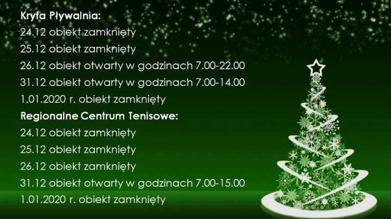 Godziny otwarcia obiektów AQUA-TUR