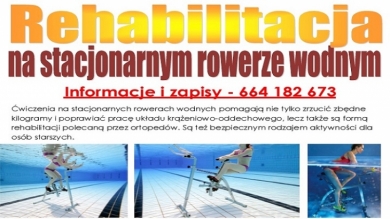 Rehabilitacja na stacjonarnym rowerze wodnym